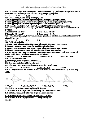 Đề trắc nghiệm quan hệ song song 40 câu